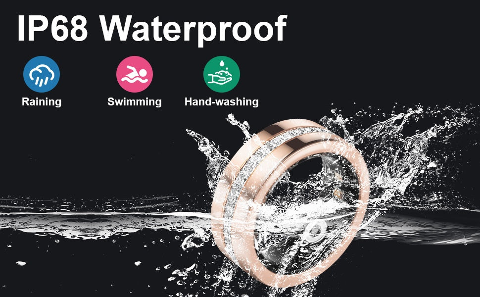 Nouvelle bague intelligente en diamant en or rose