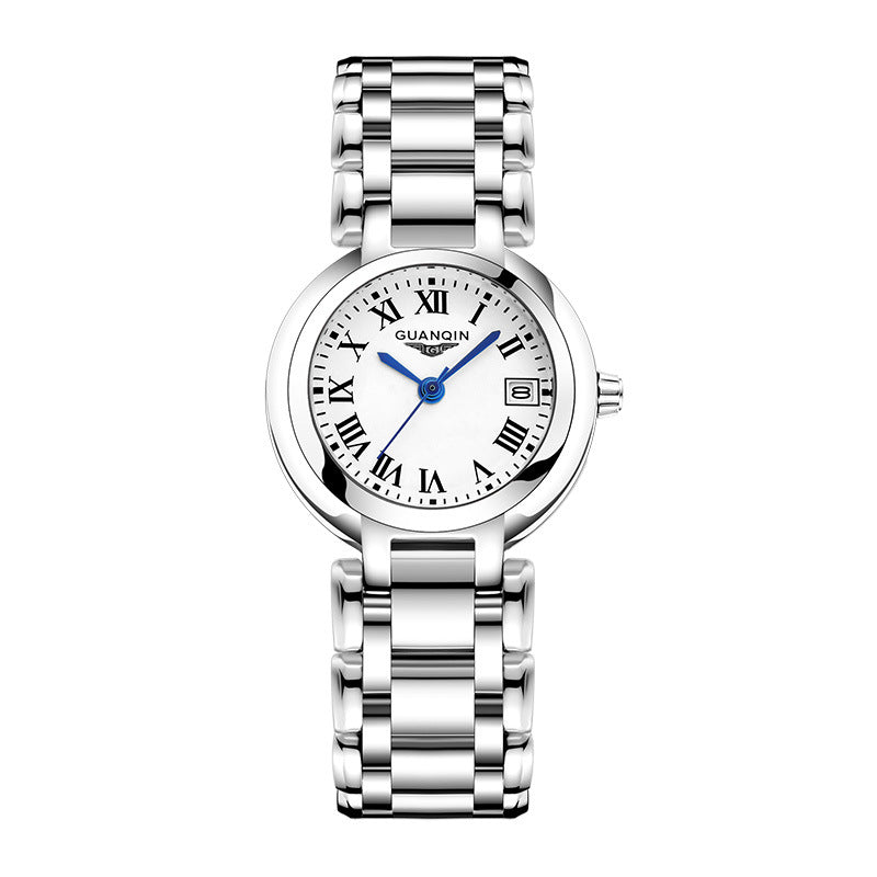 Montre compacte en acier haut de gamme pour femmes