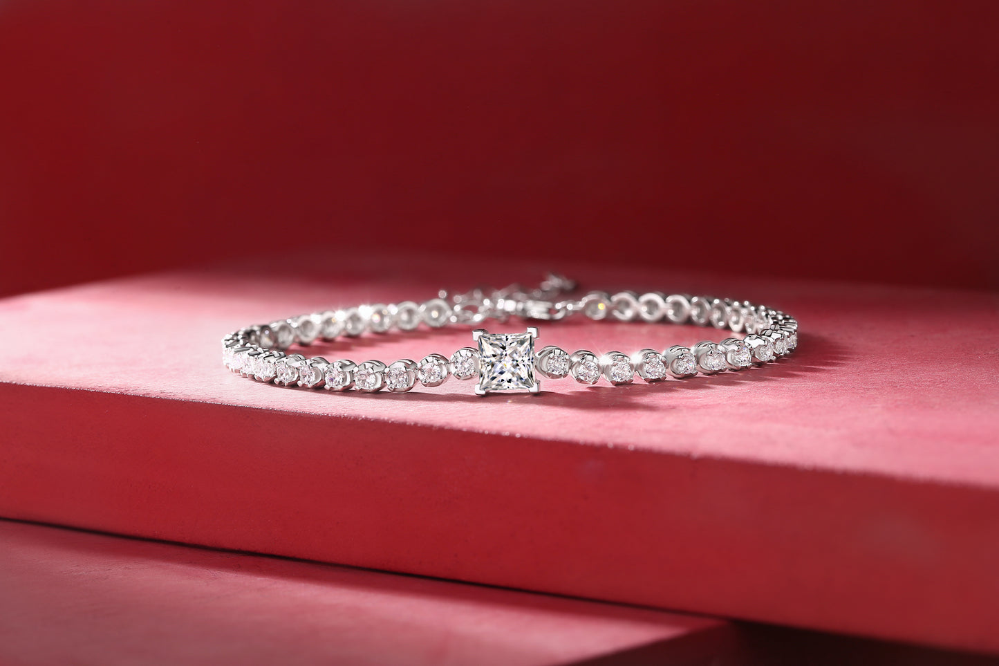 Bracelet Luxury Fashion Mosan Diamond Silver Jewelry