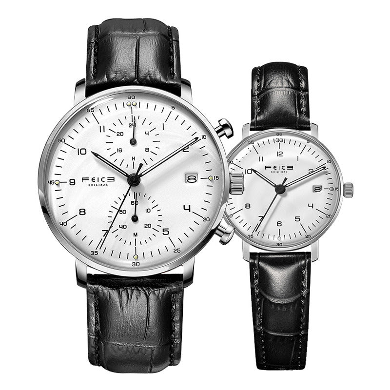 Montre à ceinture imperméable simple à la mode pour hommes et femmes