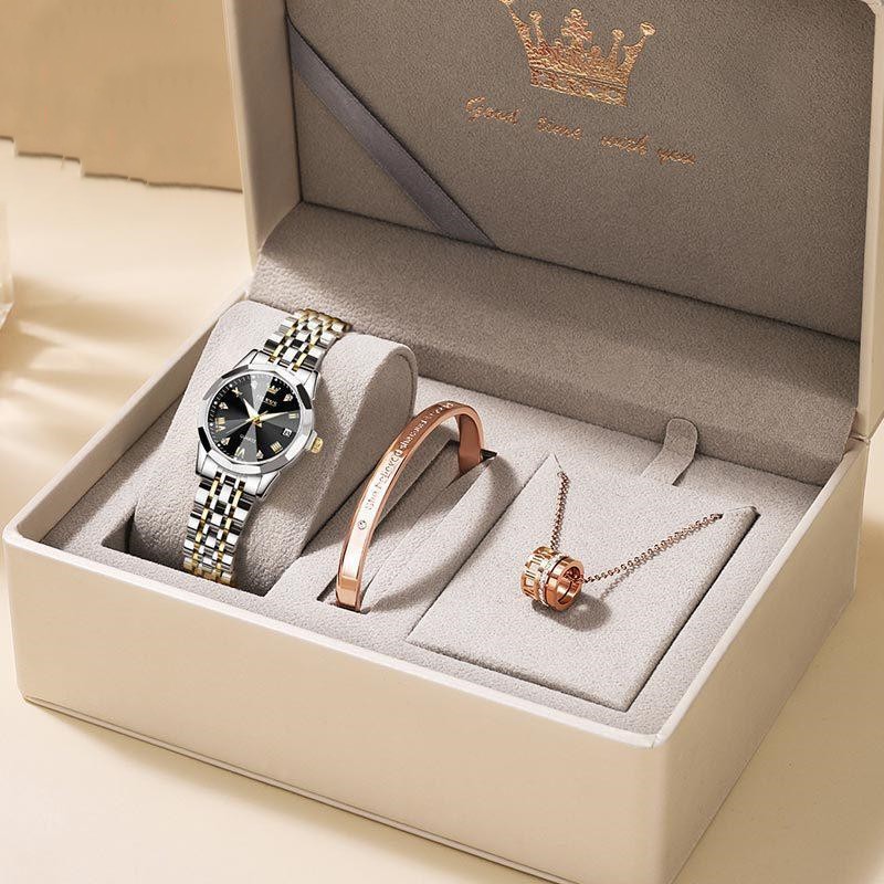 Coffret cadeau de montre pour femme en quartz