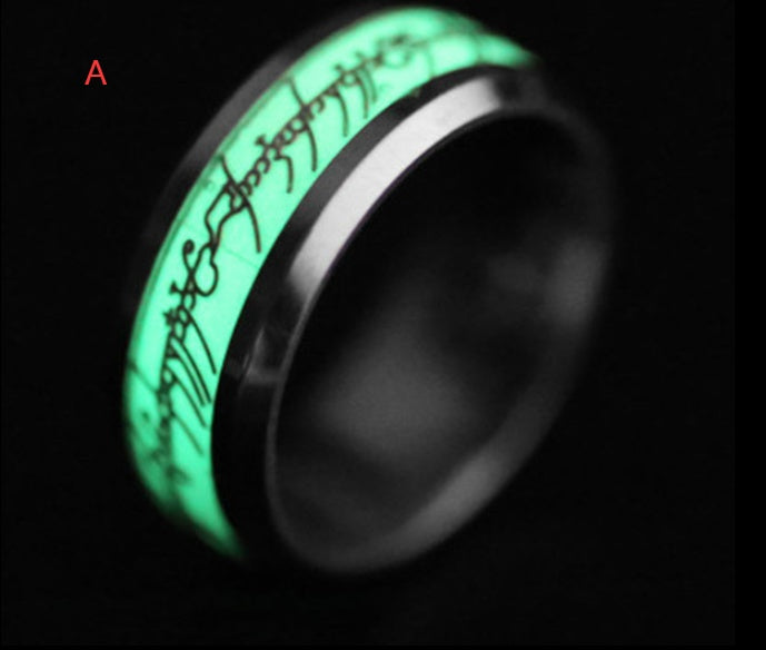Bague lumineuse pour hommes personnalité unique