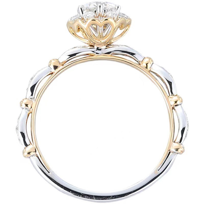 Bague bouquet de mariée Moissanite Florissant Rose