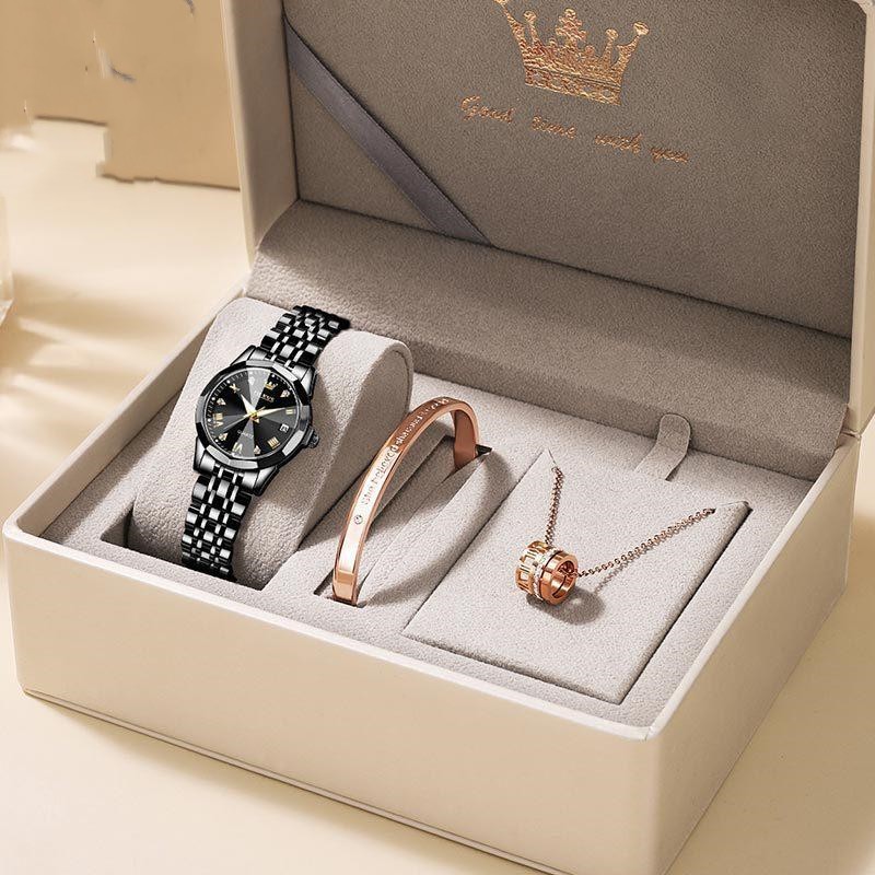Coffret cadeau de montre pour femme en quartz