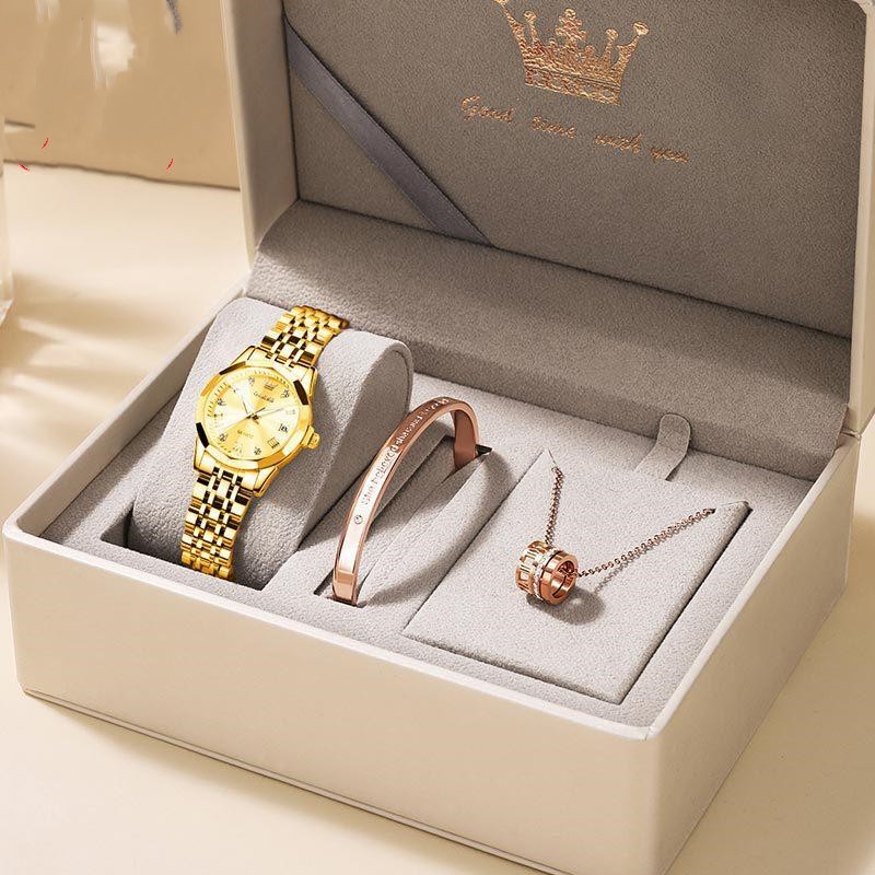 Coffret cadeau de montre pour femme en quartz