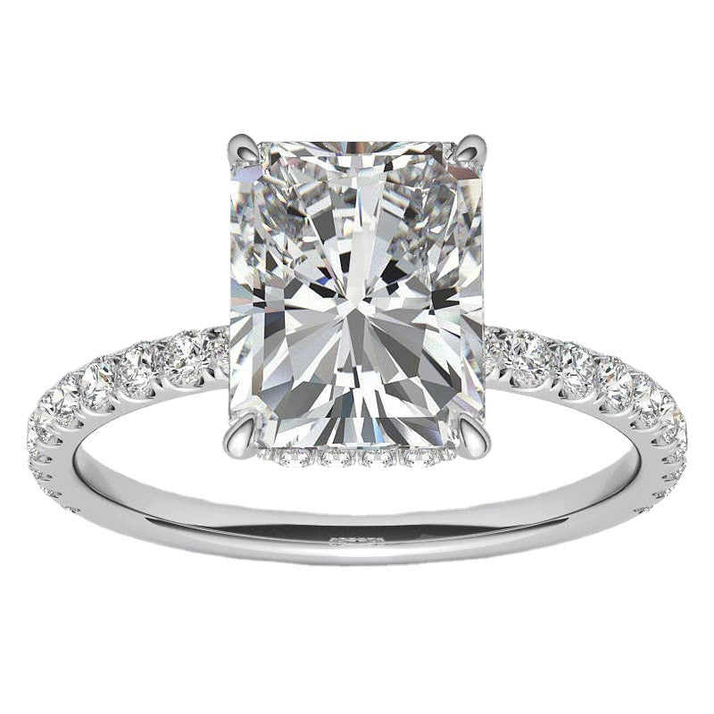 Bague Moissanite En Argent 925 4 Carats