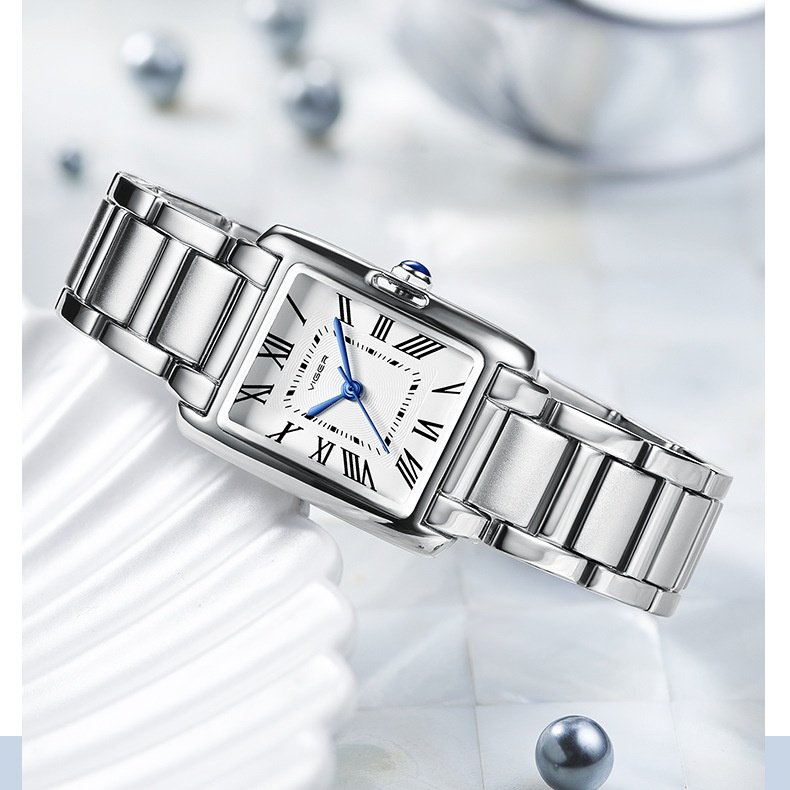 Vagran Needle Square Femmes Rétro Mode Petite Montre Carrée