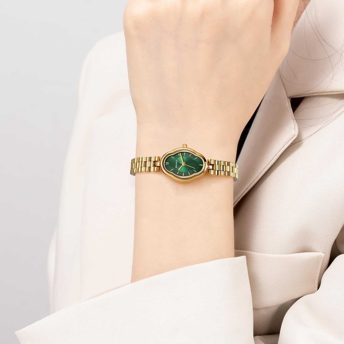 Montre à quartz exquise de tempérament de sirène de luxe léger