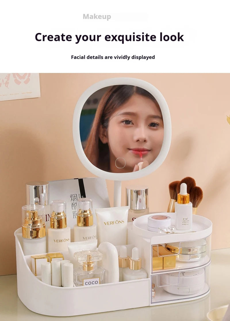 Boîte de rangement pour cosmétiques de style tiroir