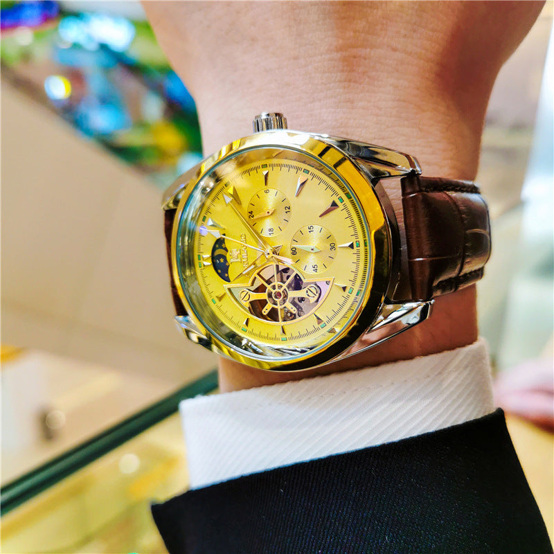 Montre évidée mécanique automatique pour homme