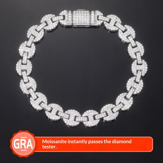 ensemble Moissanite  bracelet 8mm 925 Argent